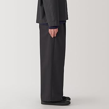 Amazon | 無印良品 紳士 和紙混パンツ メンズ BG1R8A4A ダーク